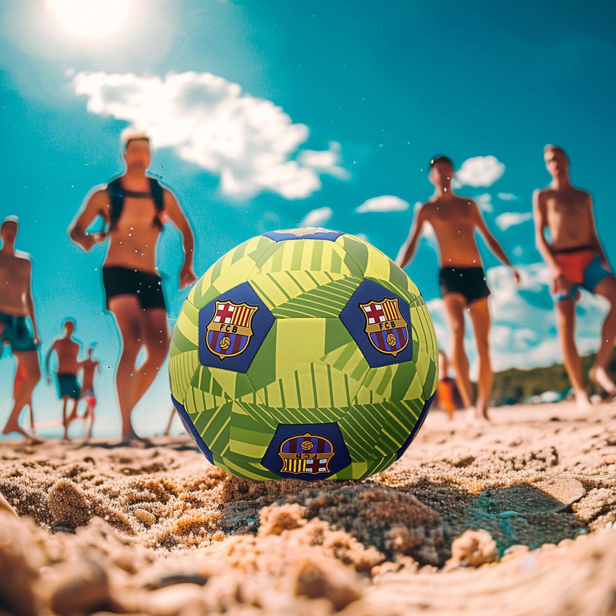 Beach ball F.C. Barcelona 21 cm 21 x 21 x 21 cm Green