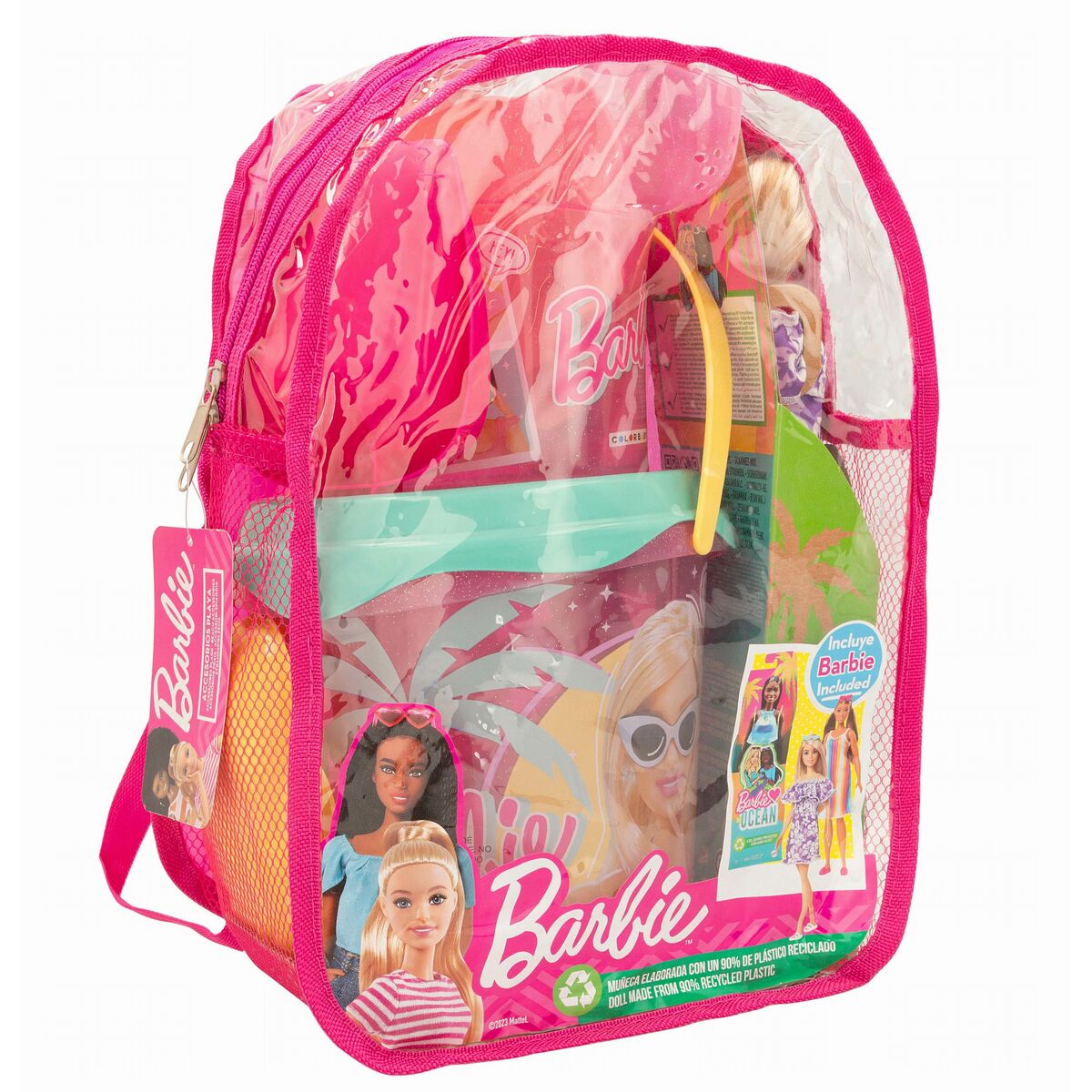 Beach toys set Barbie 8 Pieces 18 x 16 x 18 cm
