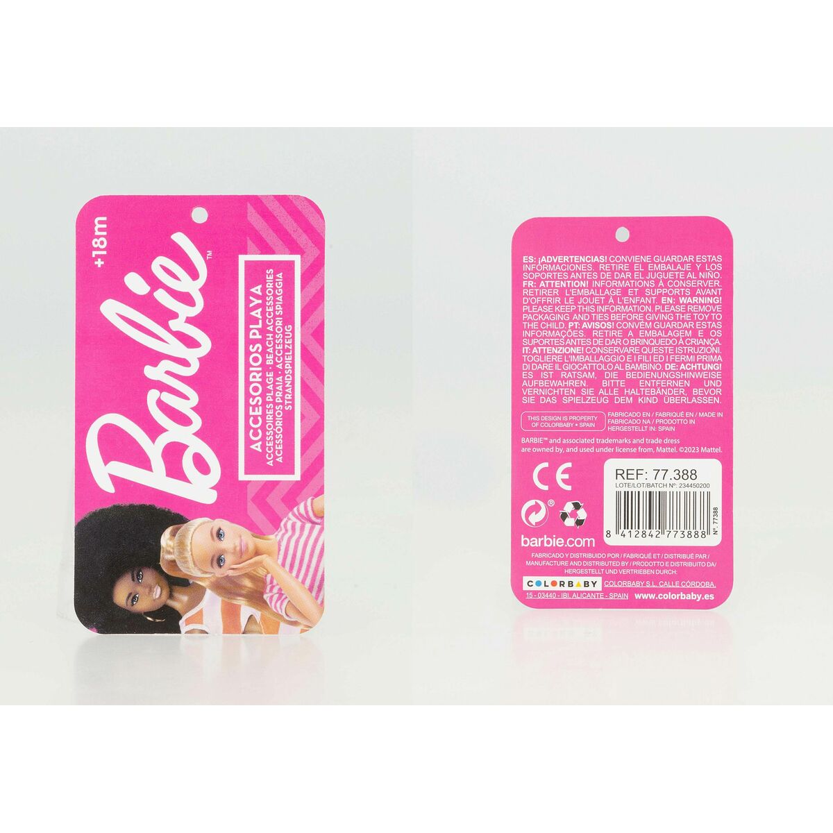 Beach toys set Barbie 8 Pieces 18 x 16 x 18 cm