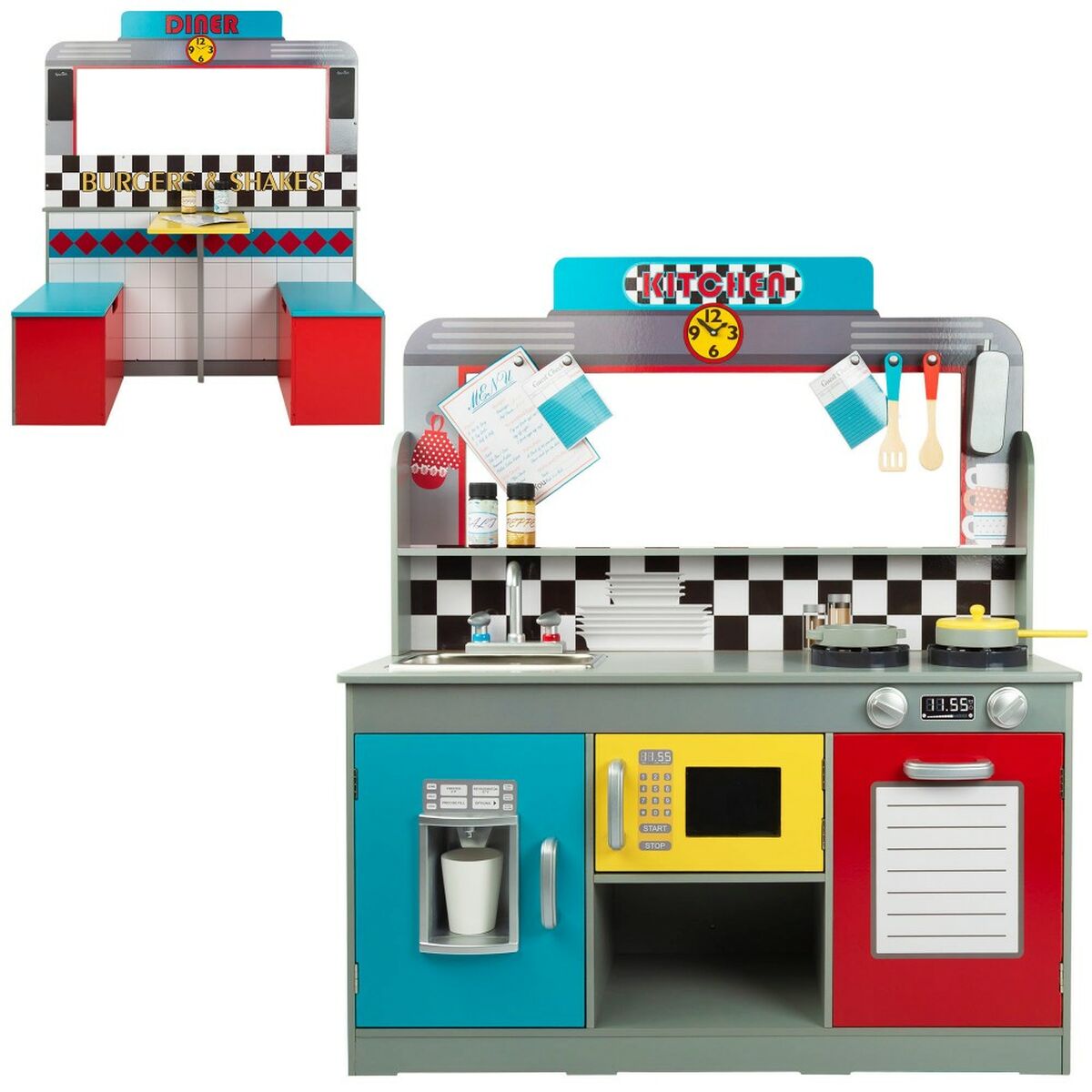 Toy kitchen Play & Learn Retro 90 x 104 x 58 cm Toy kitchen Play & Learn Retro 90 x 104 x 58 cm