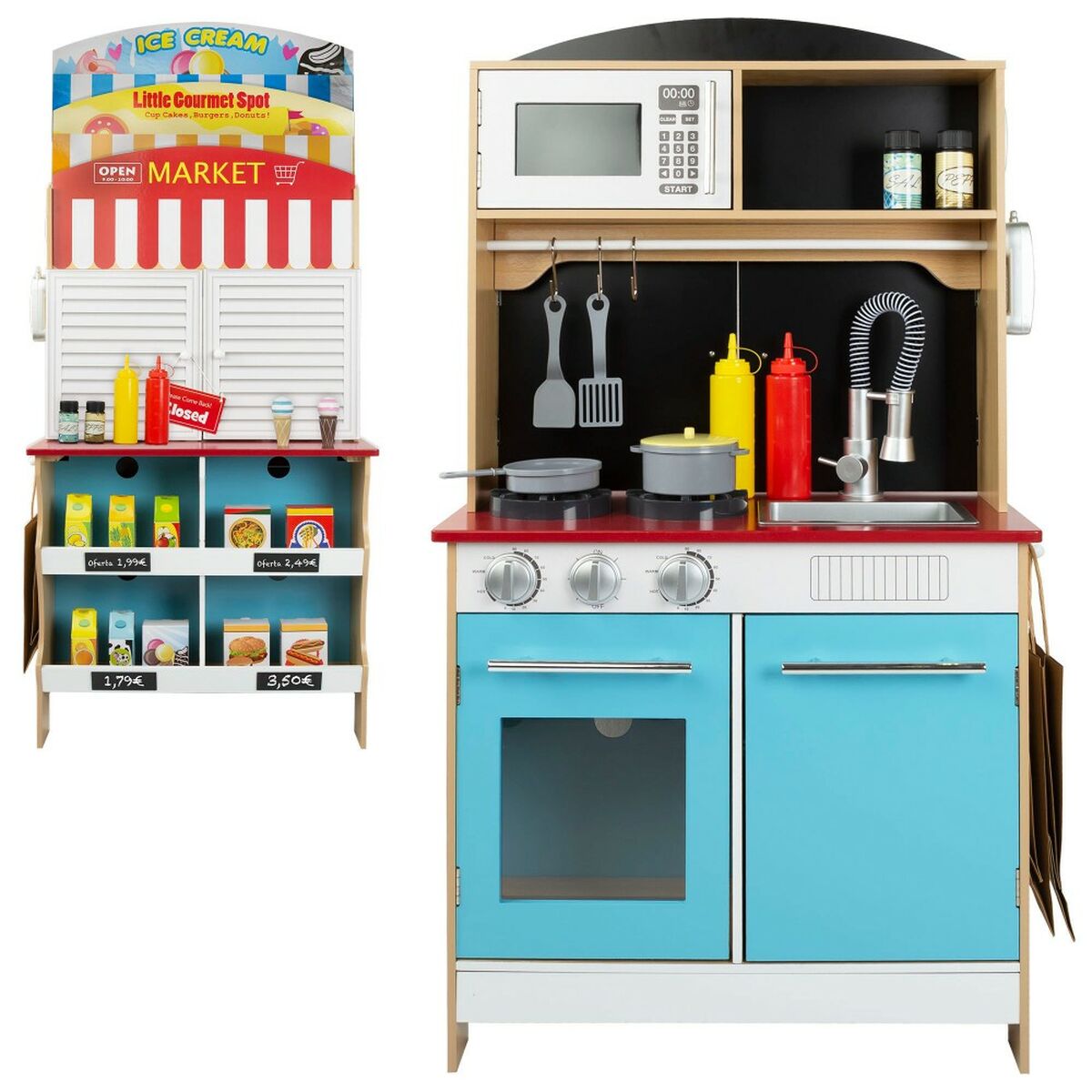 Toy kitchen Play & Learn 60 x 109 x 40 cm Toy kitchen Play & Learn 60 x 109 x 40 cm