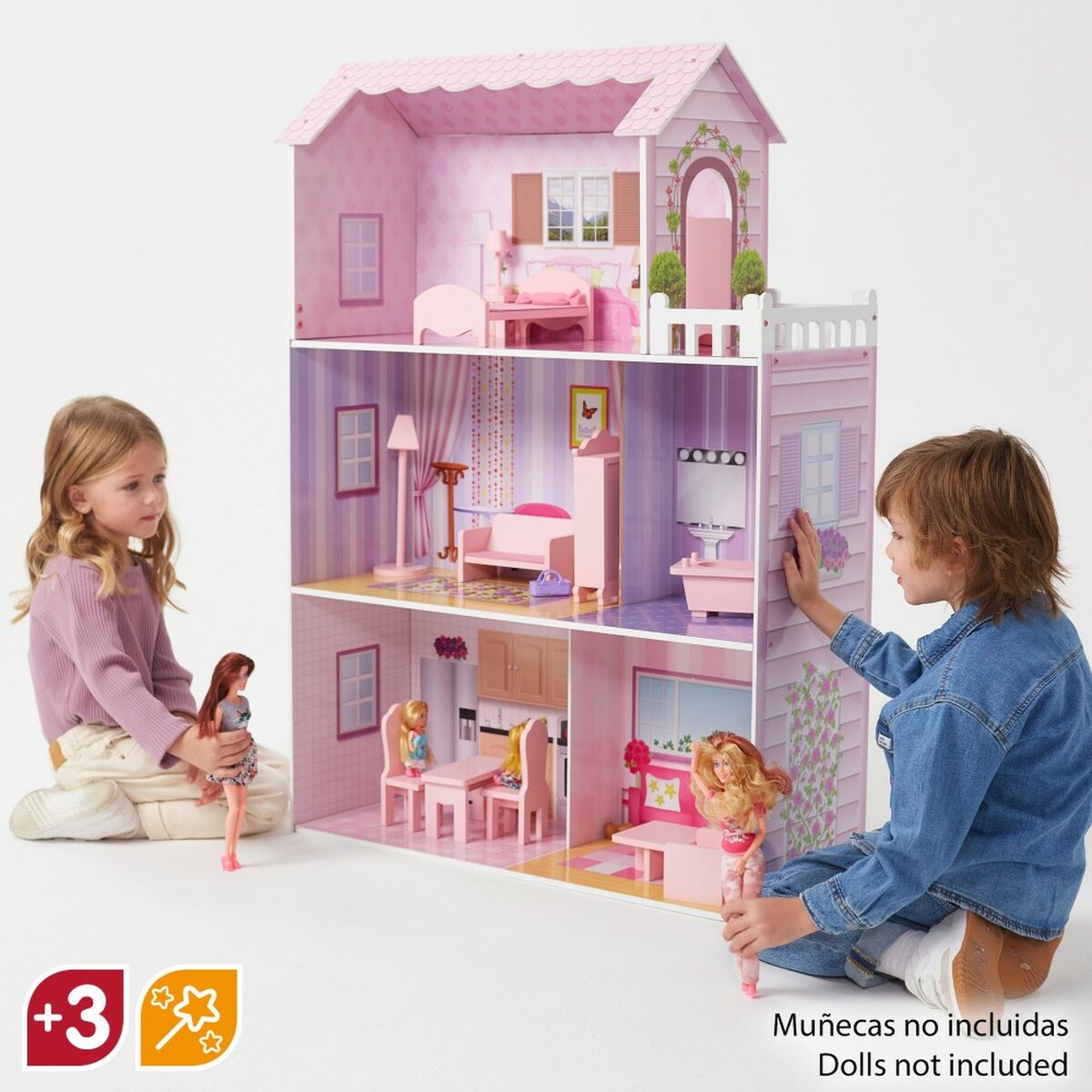 Doll’s House Play & Learn 14 Pieces 80 x 112 x 31 cm
