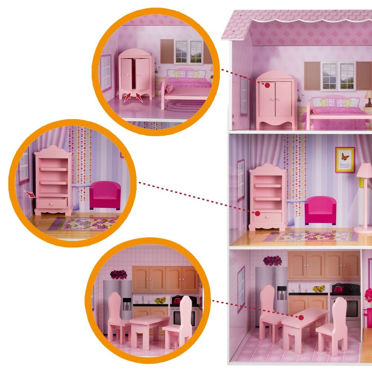 Doll’s House Play & Learn 14 Pieces 80 x 112 x 31 cm