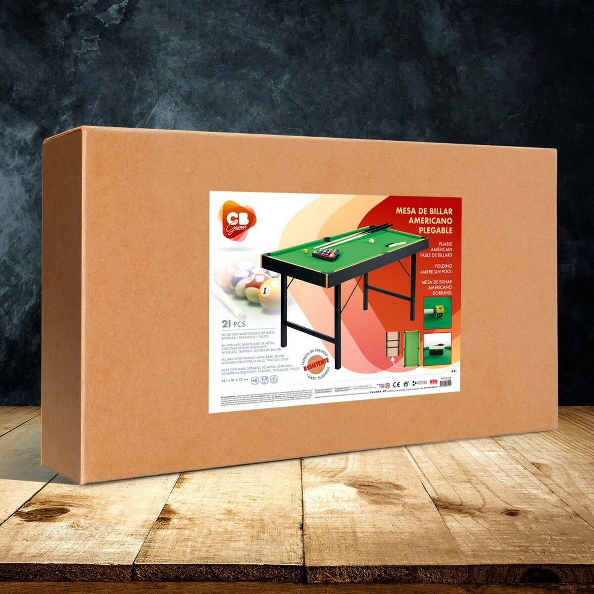 Pool table Colorbaby American 121 x 73 x 61 cm