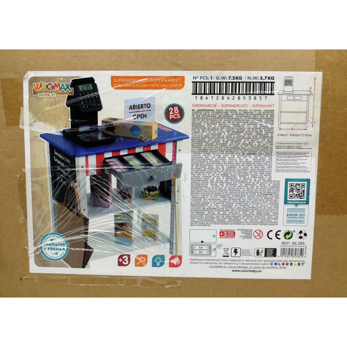 Toy Supermarket Woomax 28 Pieces 48 x 70 x 30 cm