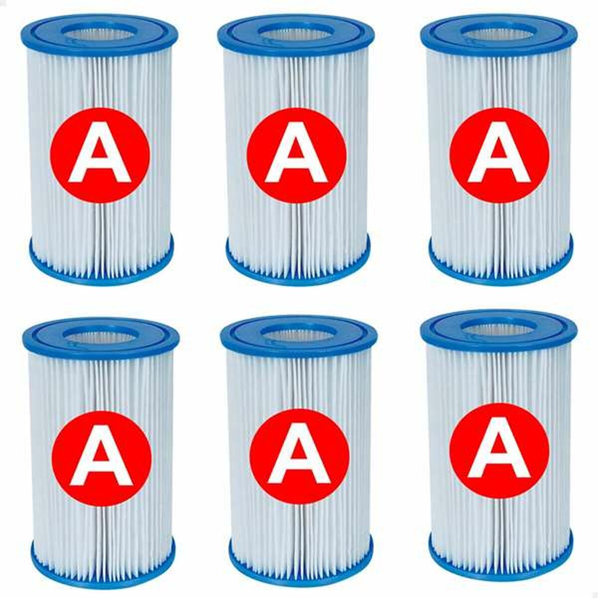 Treatment filter Intex Type A 6 Units Treatment filter Intex Type A 6 Units