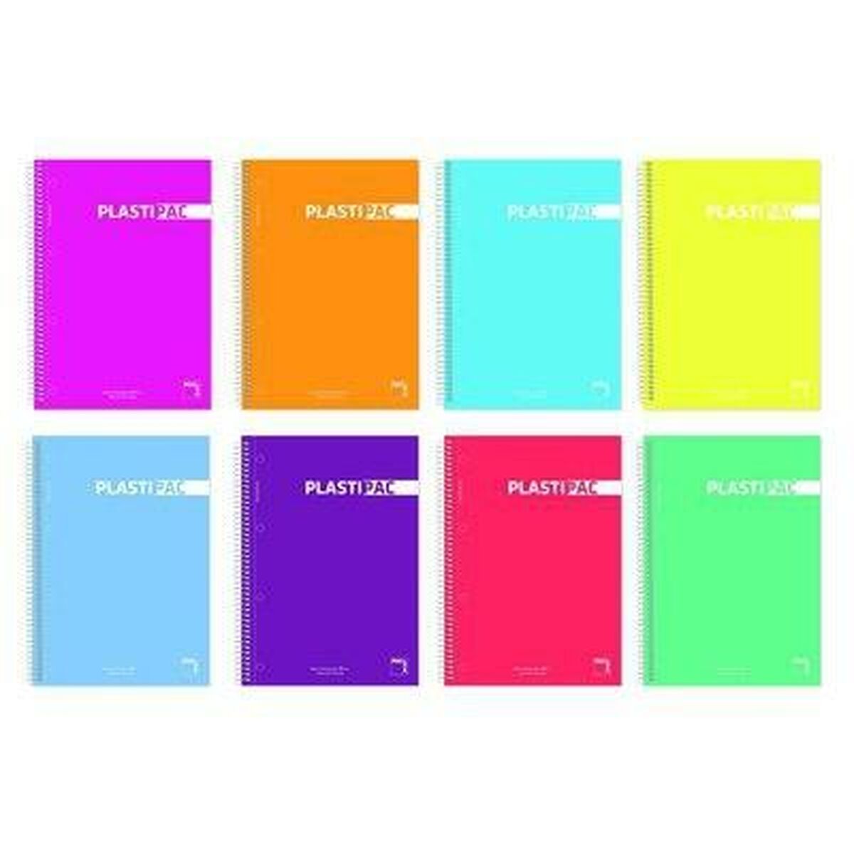Notebook Pacsa Plastipac Multicolour Quarto 80 Sheets 5 Pieces Notebook Pacsa Plastipac Multicolour Quarto 80 Sheets 5 Pieces