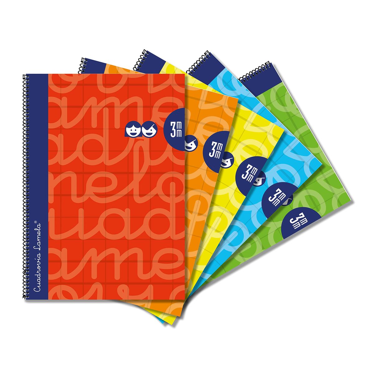 Notebook Lamela Multicolour Quarto 5 Pieces 80 Sheets Notebook Lamela Multicolour Quarto 5 Pieces 80 Sheets