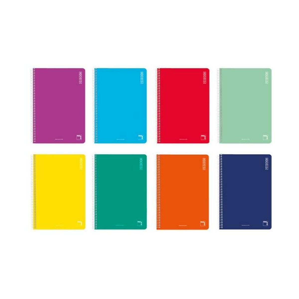Set of exercise books Pacsa BASIC Quarto 80 Sheets 10 Pieces (6 Units)