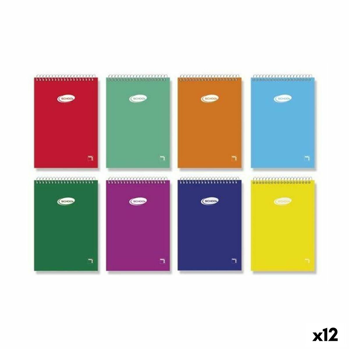 Set of exercise books Pacsa BASIC 1/12 80 Sheets 10 Pieces (12 Units)