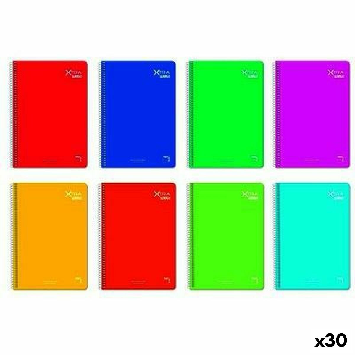 Set of exercise books Pacsa XTRA Din A4 80 Sheets 21,5 x 31,5 cm 5 Pieces (30 Units)