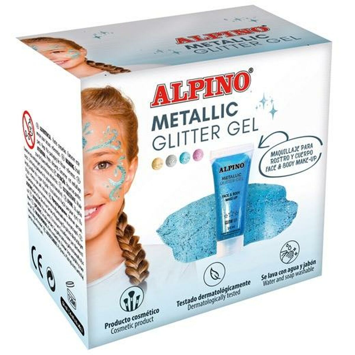 Children’s Makeup Alpino Gel Glitter Blue