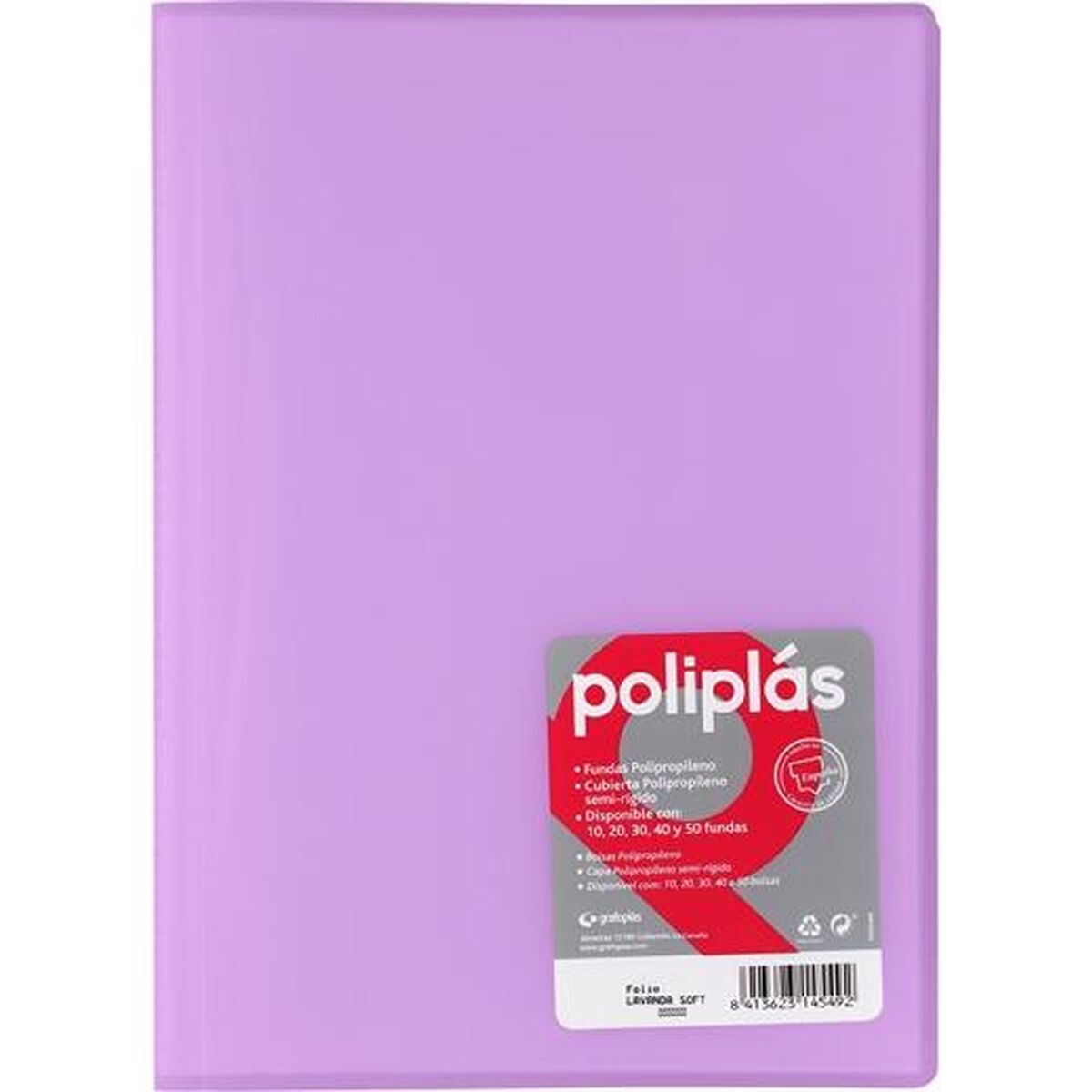 Organiser Folder Grafoplas POLIPLS Lavendar A4 (8 Units)