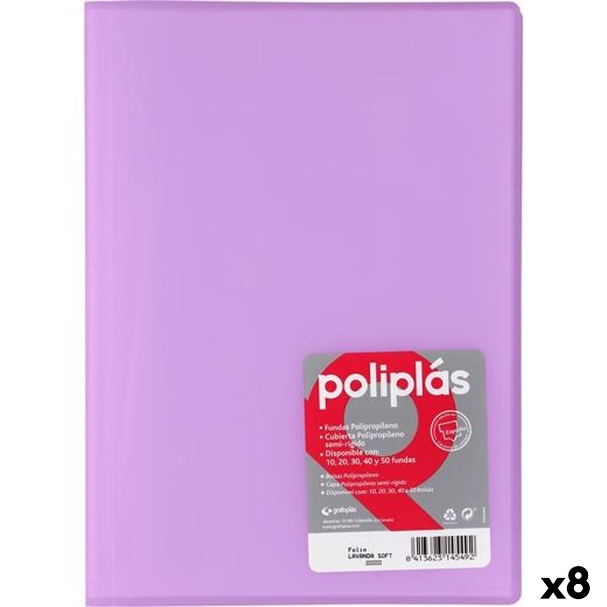 Organiser Folder Grafoplas POLIPLS Lavendar A4 (8 Units) Organiser Folder Grafoplas POLIPLS Lavendar A4 (8 Units)