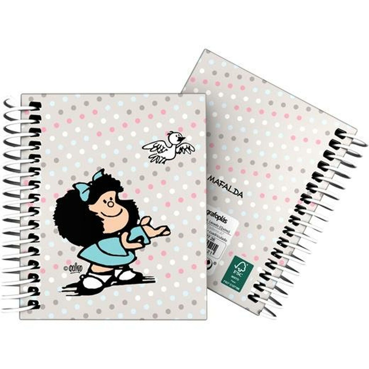 Notebook Mafalda Bird Multicolour A7 100 Sheets Notebook Mafalda Bird Multicolour A7 100 Sheets