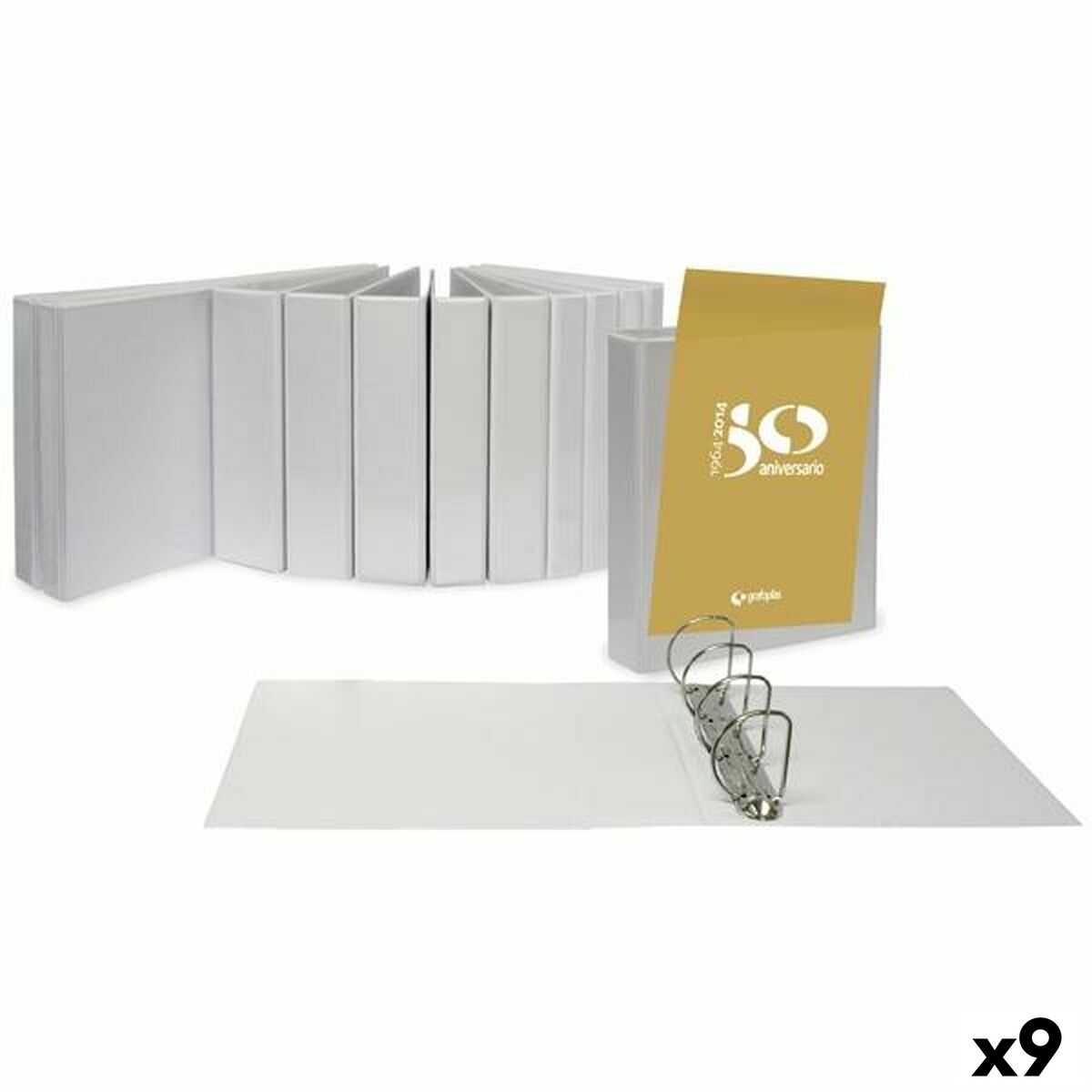 Ring binder Grafoplas White A3 (9Units) Ring binder Grafoplas White A3 (9Units)