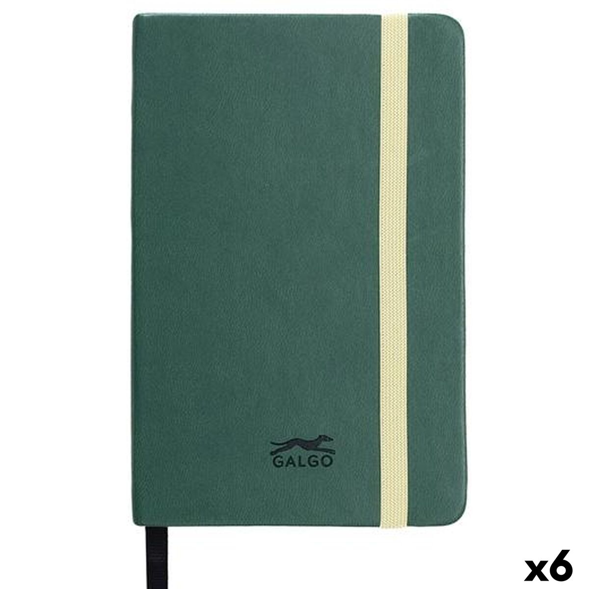 Notebook Galgo Dark green A6 (6 Units) Notebook Galgo Dark green A6 (6 Units)