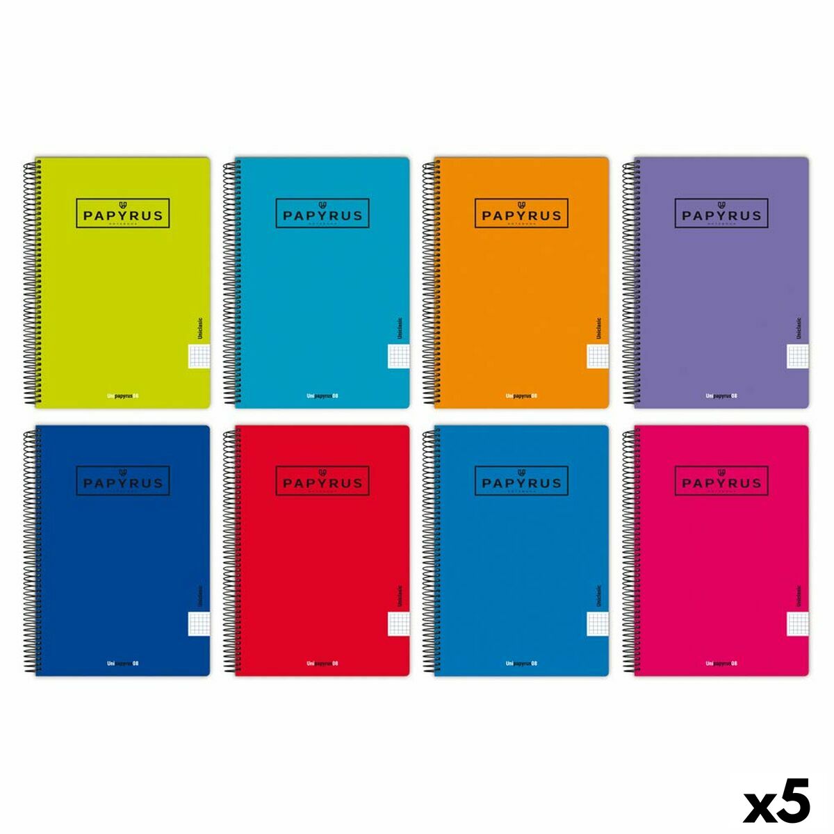 Notebook Papyrus 08-Uniclasic Quarto 80 Sheets (5 Units) Notebook Papyrus 08-Uniclasic Quarto 80 Sheets (5 Units)