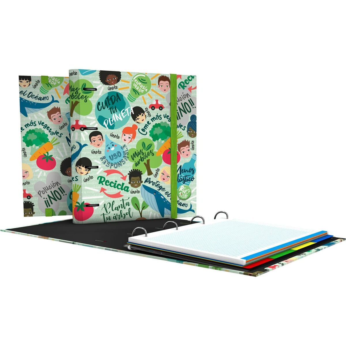 Ring binder Grafoplas Carpebook Revolution Green A4 Ring binder Grafoplas Carpebook Revolution Green A4
