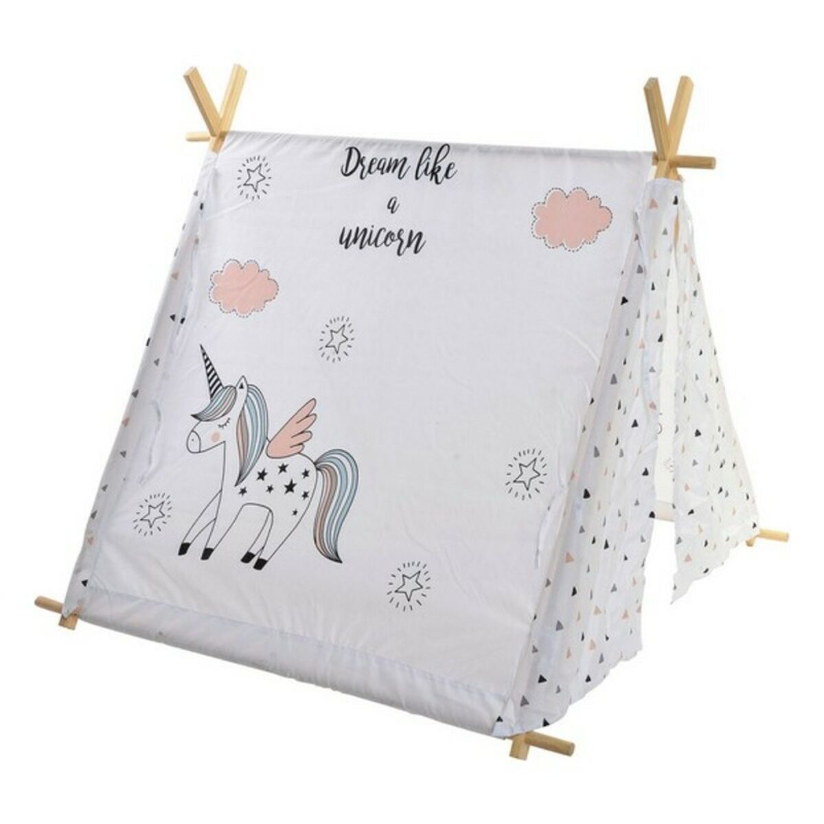 Tent DKD Home Decor Cotton Wood Unicorn (110 x 110 x 106 cm) Tent DKD Home Decor Cotton Wood Unicorn (110 x 110 x 106 cm)