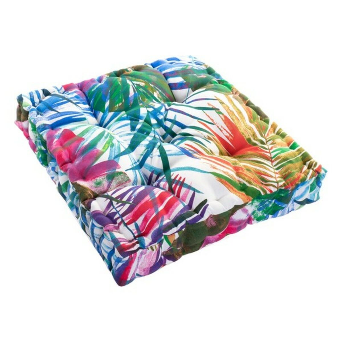 Cushion DKD Home Decor 8424001666423 Ocean Polyester Aluminium Multicolour Tropical Leaf of a plant (43 x 43 x 7 cm) Cushion DKD Home Decor 8424001666423 Ocean Polyester Aluminium Multicolour Tropical Leaf of a plant (43 x 43 x 7 cm)