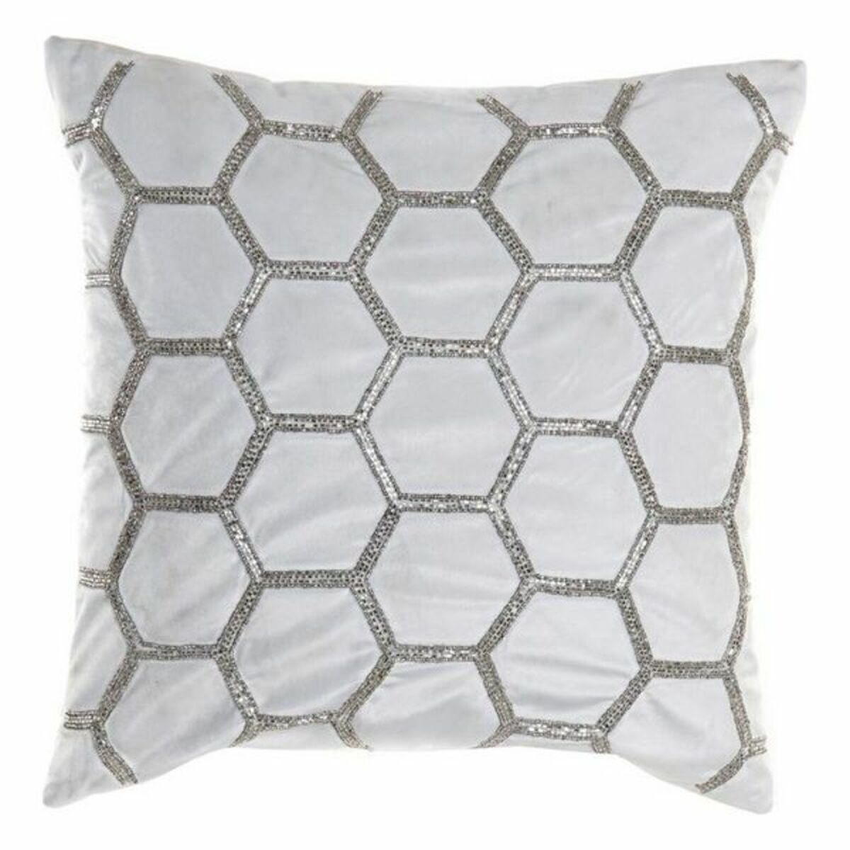 Cushion DKD Home Decor Velvet Geometric (45 x 45 cm) Cushion DKD Home Decor Velvet Geometric (45 x 45 cm)