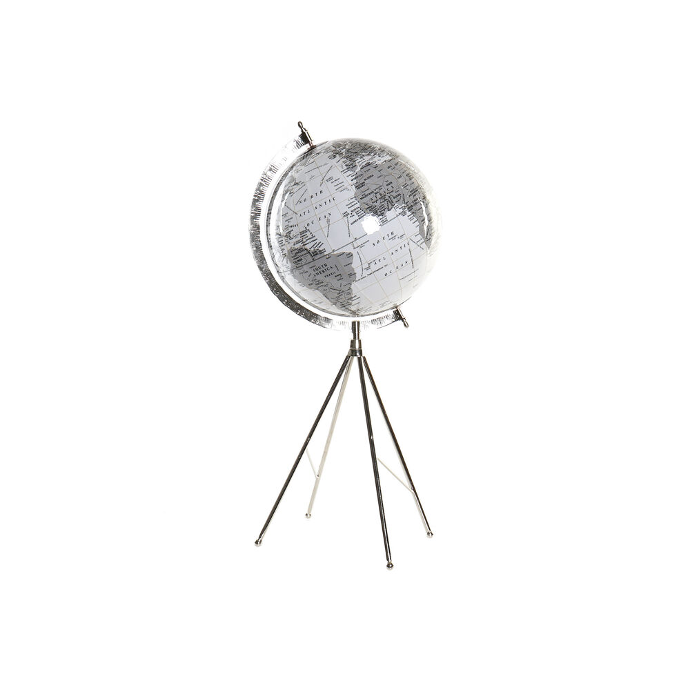 Globe DKD Home Decor White Metal Plastic 27 x 25 x 61 cm Globe DKD Home Decor White Metal Plastic 27 x 25 x 61 cm