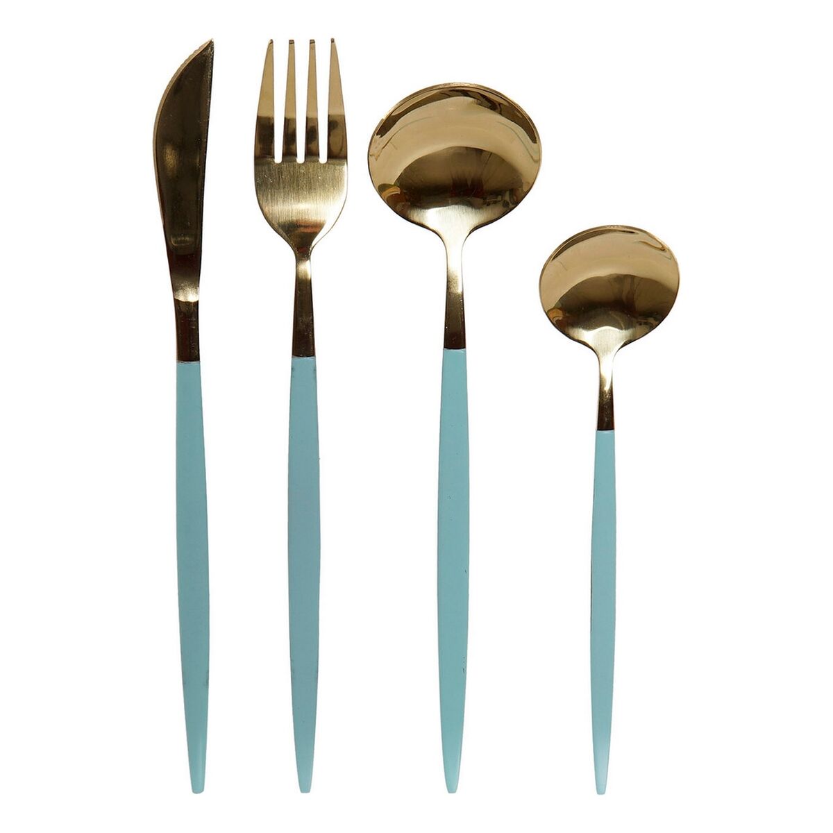 Cutlery set DKD Home Decor Green Golden Stainless steel 1,5 x 0,5 x 22,3 cm 16 Pieces Cutlery set DKD Home Decor Green Golden Stainless steel 1,5 x 0,5 x 22,3 cm 16 Pieces