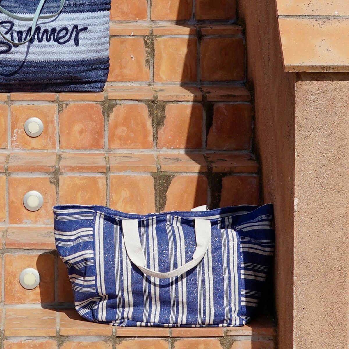 Bag DKD Home Decor Blue Red Aluminium 39 x 26 x 34 cm Purse