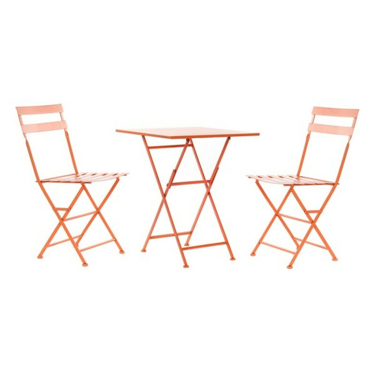 Table set with 2 chairs DKD Home Decor MB-177412 Coral 60 x 60 x 75 cm (3 pcs) Table set with 2 chairs DKD Home Decor MB-177412 Coral 60 x 60 x 75 cm (3 pcs)