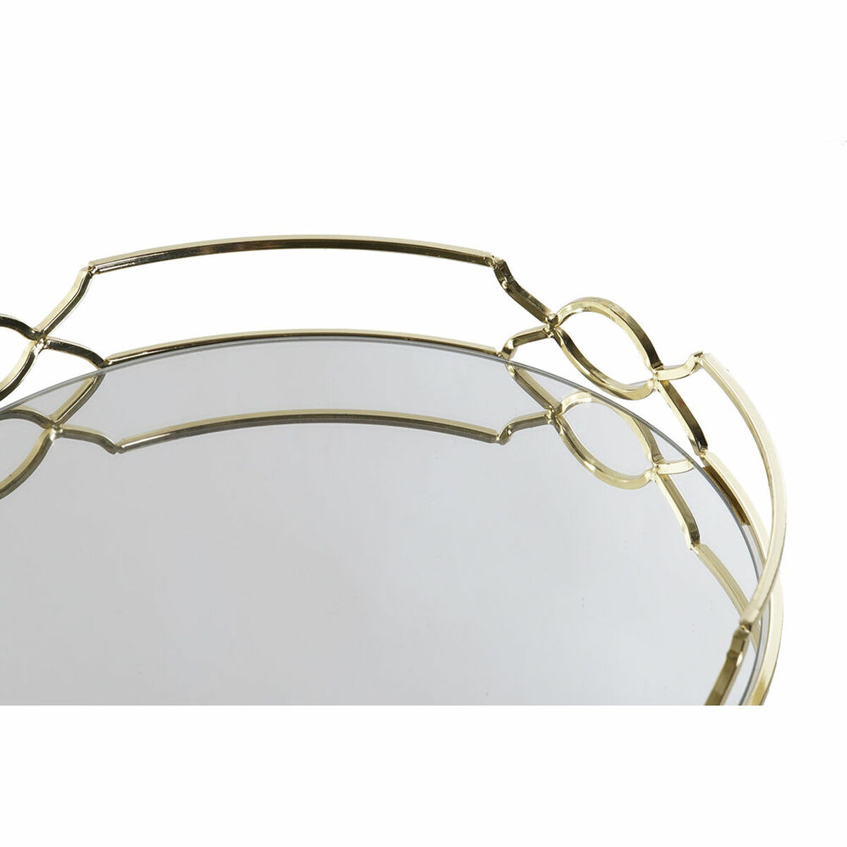 Snack tray DKD Home Decor Mirror Metal (30 x 30 x 5 cm)