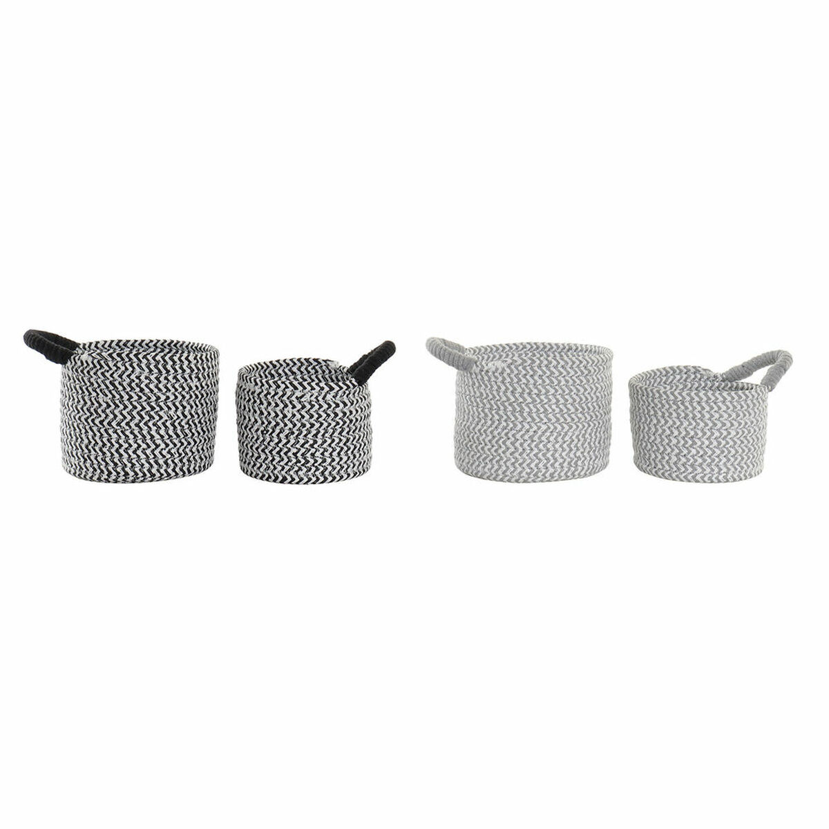 Basket set DKD Home Decor Natural Fibre 18 x 18 x 14 cm Basket set DKD Home Decor Natural Fibre 18 x 18 x 14 cm