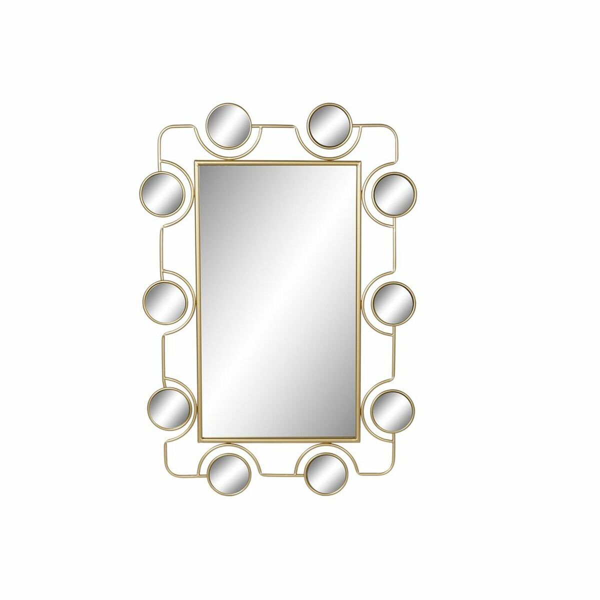 Wall mirror DKD Home Decor Black Golden 70 x 2 x 100 cm Vintage