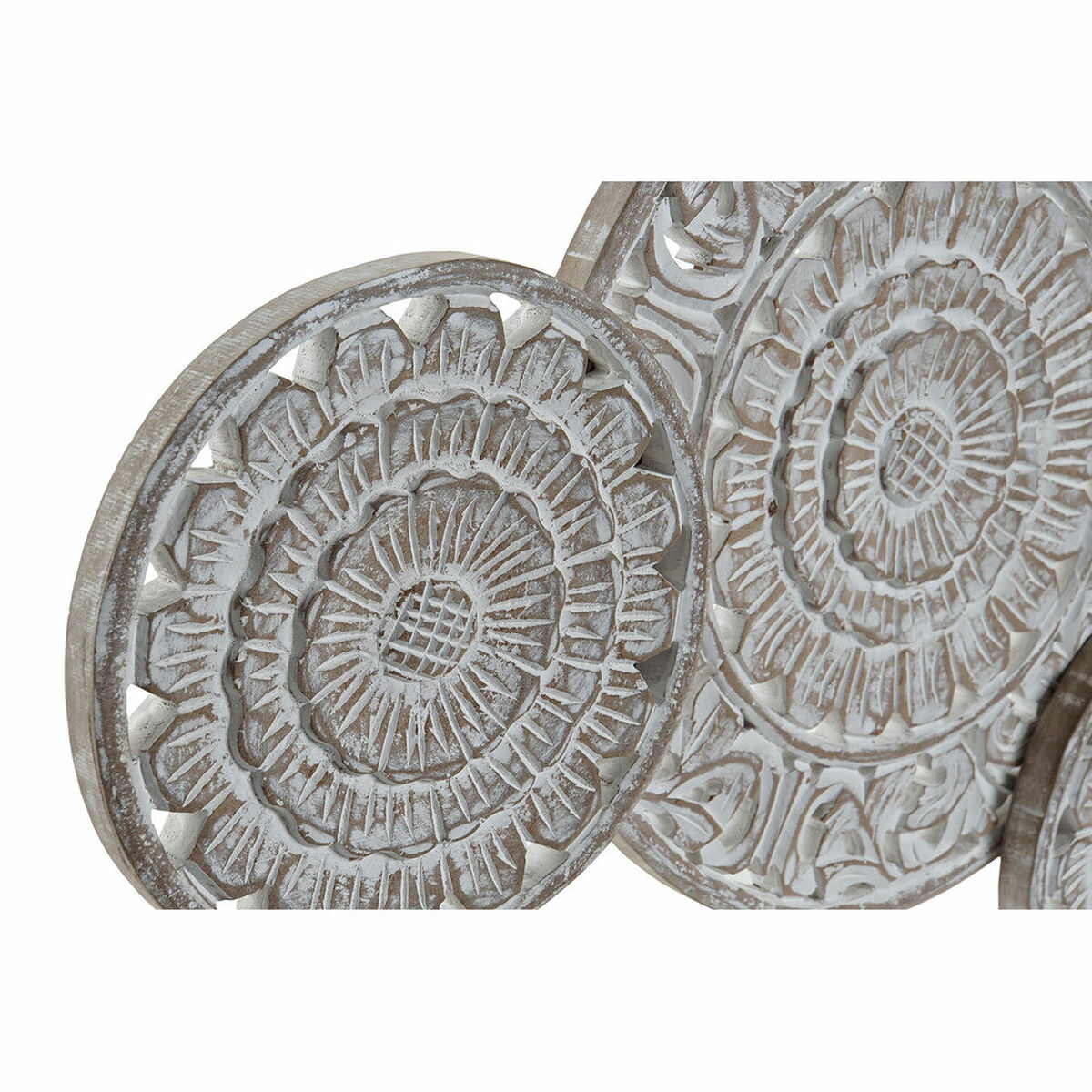 Wall Decoration DKD Home Decor Mango wood Tropical Circles (108 x 3,5 x 64 cm)