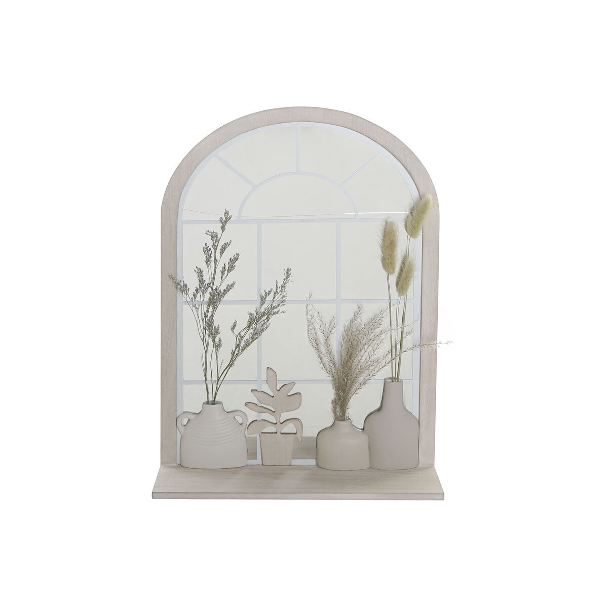 Wall mirror DKD Home Decor Beige Vase Cottage 35 x 10 x 50 cm Wall mirror DKD Home Decor Beige Vase Cottage 35 x 10 x 50 cm