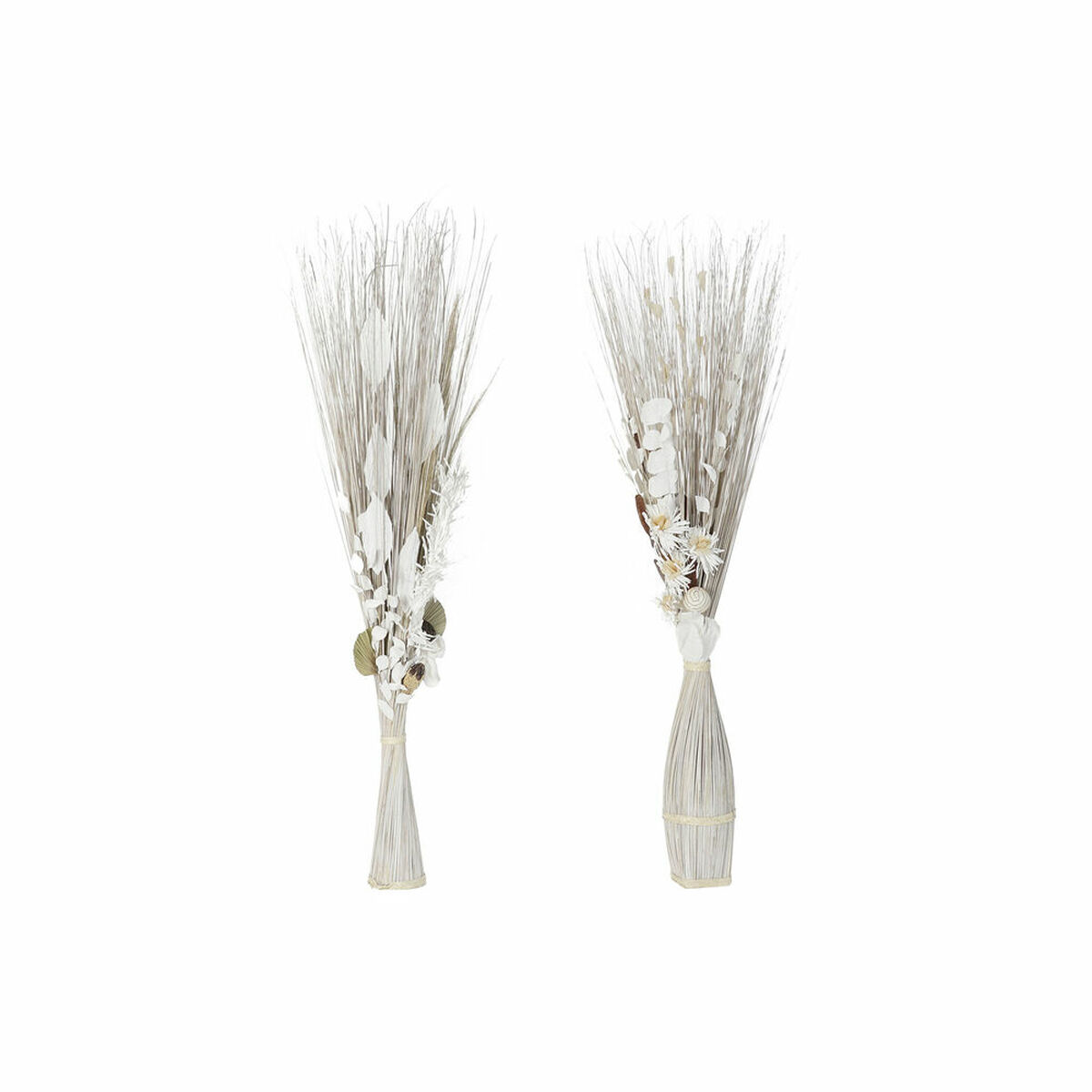 Bunch DKD Home Decor 8424001847457 Flowers Natural Brown White Dried flower (40 x 40 x 150 cm) (2 Units)