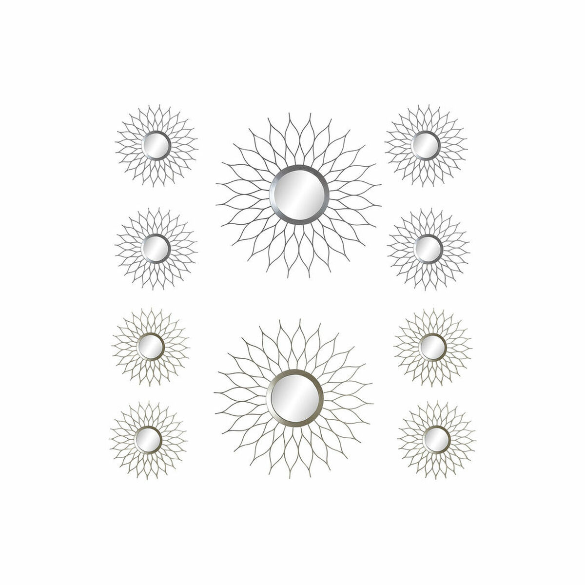 Wall mirror DKD Home Decor Polypropylene (PP) (2 pcs) (5 pcs) Wall mirror DKD Home Decor Polypropylene (PP) (2 pcs) (5 pcs)