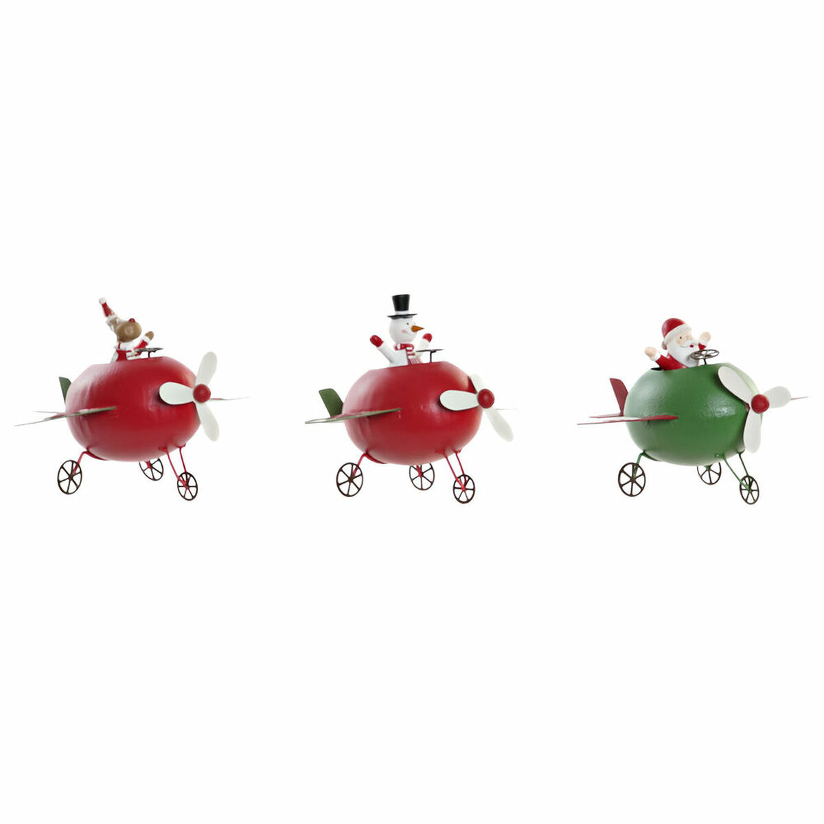 Christmas bauble DKD Home Decor Metal Reindeer (19 x 14 x 13 cm) (3 pcs)