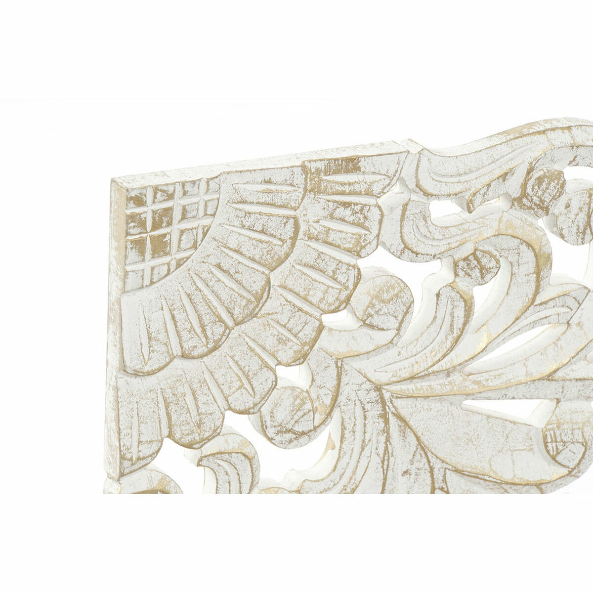 Headboard DKD Home Decor White Golden Wood MDF Wood 151 x 2 x 60 cm