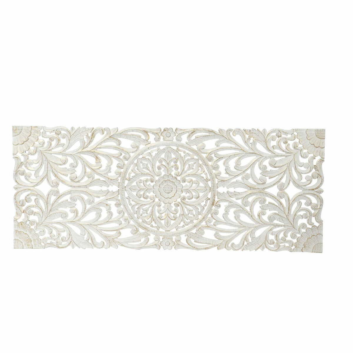 Headboard DKD Home Decor White Golden Wood MDF Wood 151 x 2 x 60 cm Headboard DKD Home Decor White Golden Wood MDF Wood 151 x 2 x 60 cm