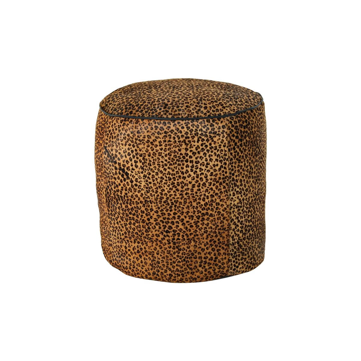 Footrest DKD Home Decor 46 x 46 x 50 cm Black Brown Leopard Colonial Footrest DKD Home Decor 46 x 46 x 50 cm Black Brown Leopard Colonial