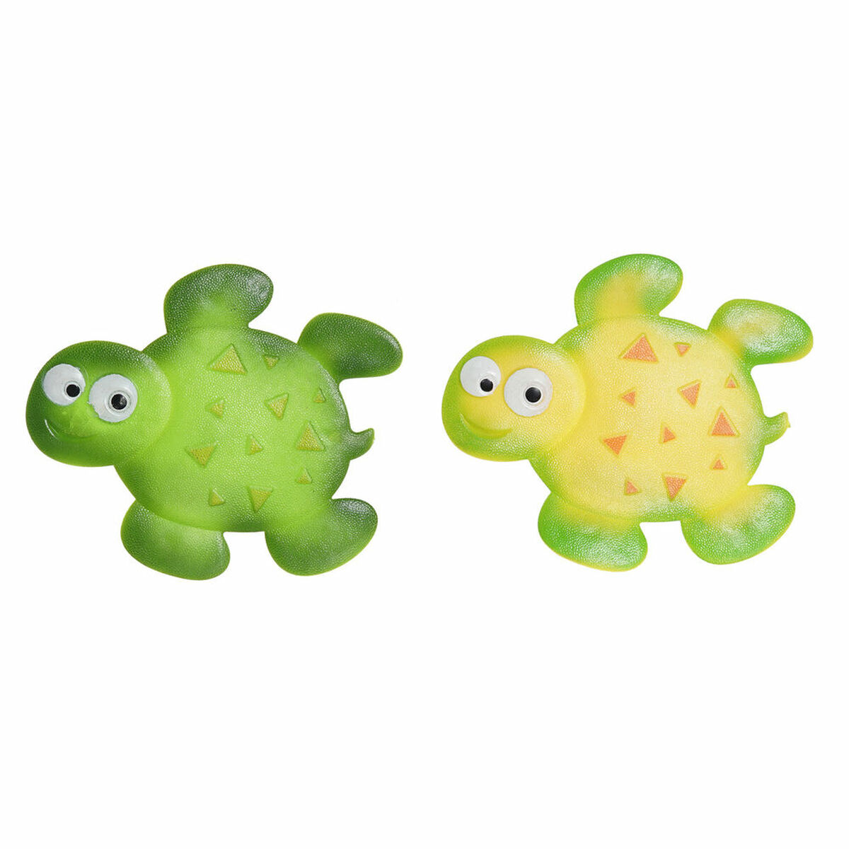 Bath rug DKD Home Decor 11,5 x 1 x 10 cm Green Yellow Children’s Tortoise PVC 10 cm (2 Units)