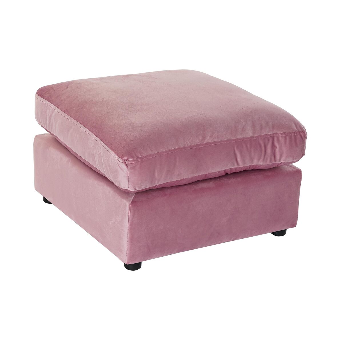 Footrest DKD Home Decor Pink Polyester Modern (55 x 55 x 30 cm) Footrest DKD Home Decor Pink Polyester Modern (55 x 55 x 30 cm)