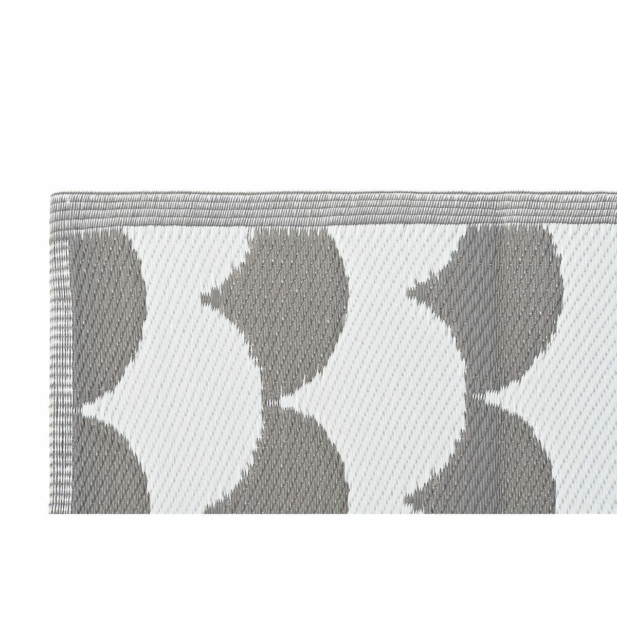 Carpet DKD Home Decor Grey Waves White (2 Units) (120 x 180 cm)