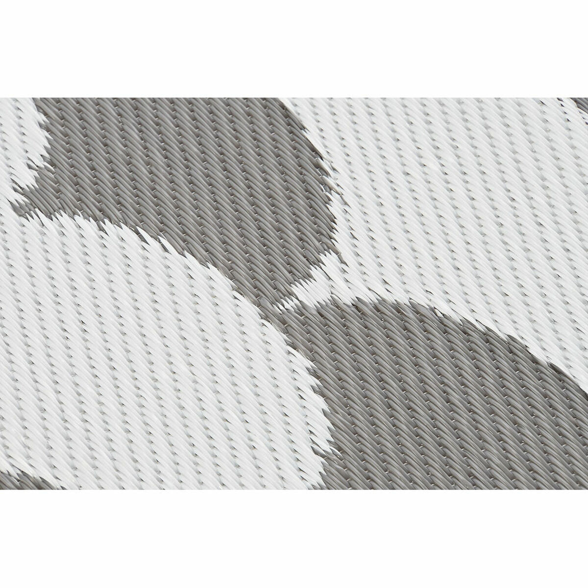 Carpet DKD Home Decor Grey Waves White (2 Units) (120 x 180 cm)