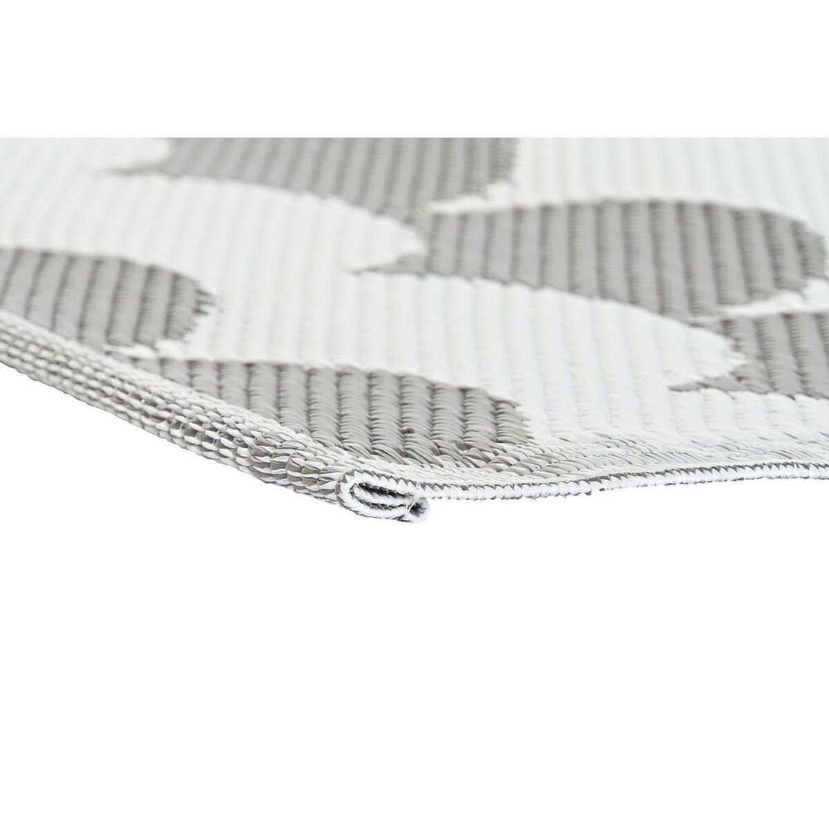 Carpet DKD Home Decor Grey Waves White (2 Units) (120 x 180 cm)