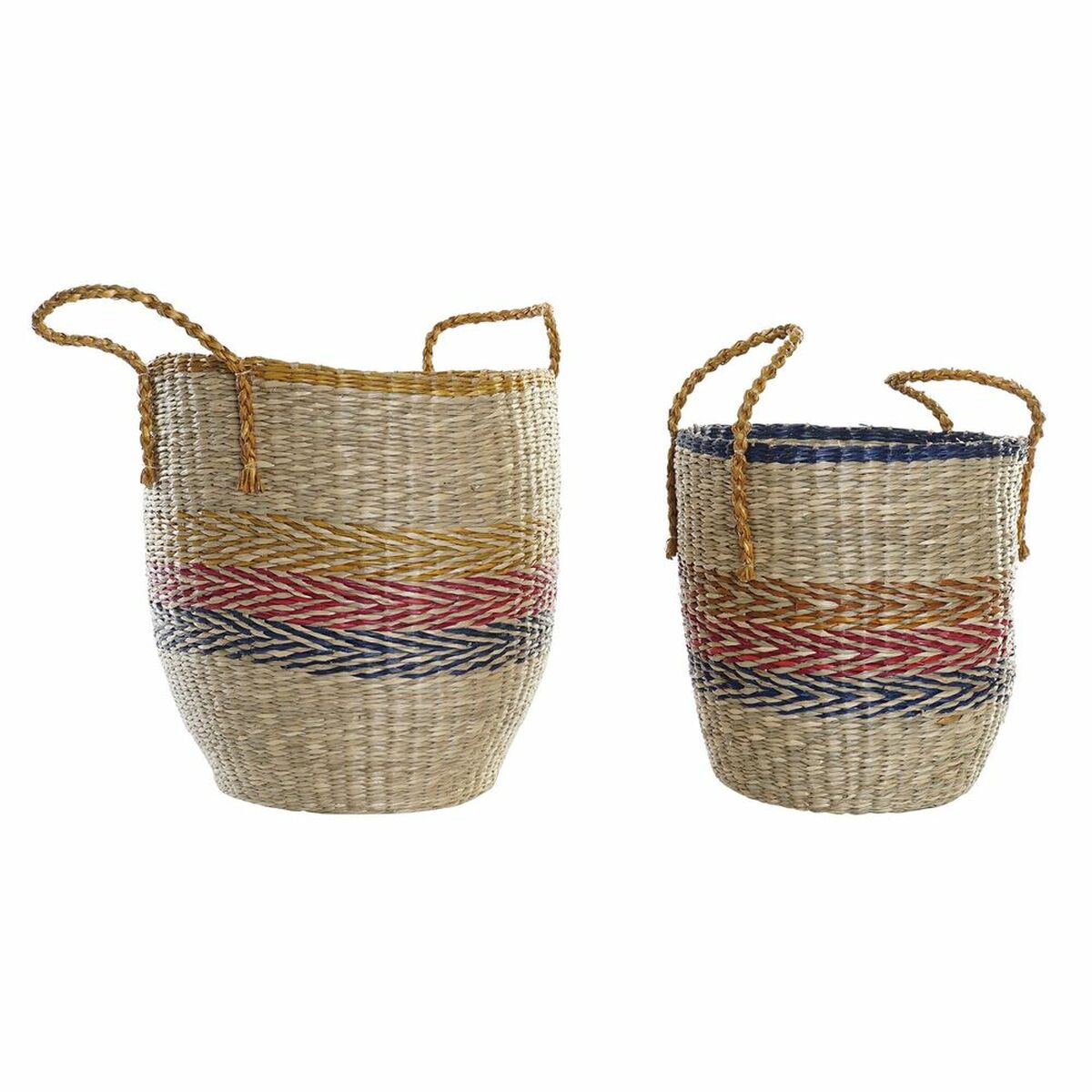 Basket set DKD Home Decor Orange Green Seagrass (35 x 22 x 46 cm) (2 pcs) Basket set DKD Home Decor Orange Green Seagrass (35 x 22 x 46 cm) (2 pcs)