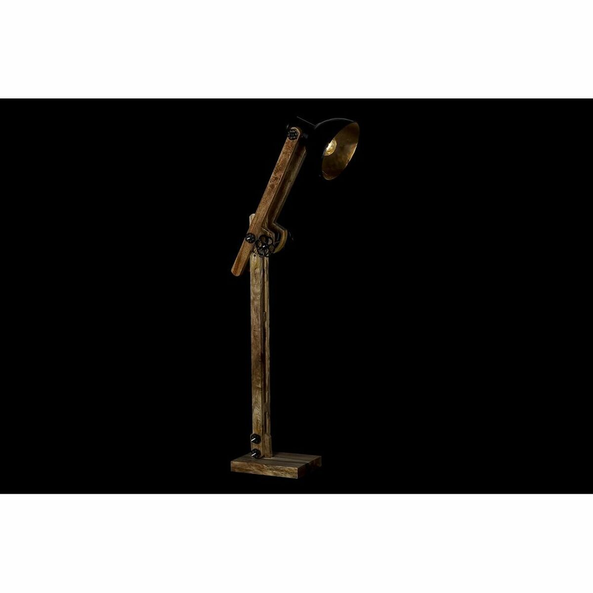 Floor Lamp DKD Home Decor Brown Black Metal Mango wood 85 x 25 x 140 cm