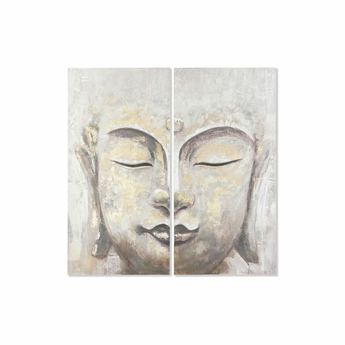 Canvas DKD Home Decor Beige Golden Buddha Oriental 120 x 3,7 x 120 cm Canvas DKD Home Decor Beige Golden Buddha Oriental 120 x 3,7 x 120 cm