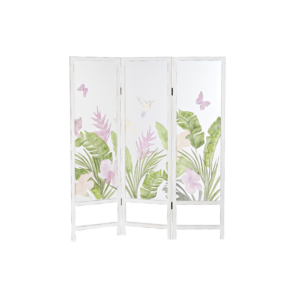 Folding screen DKD Home Decor Tropical Transparent MDF Wood 150 x 2 x 180 cm Folding screen DKD Home Decor Tropical Transparent MDF Wood 150 x 2 x 180 cm
